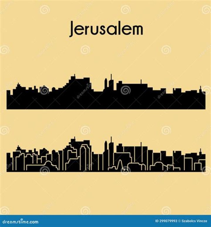 Panoramic Jerusalem Skyline Silhouette - A City Of Majestic Spires
